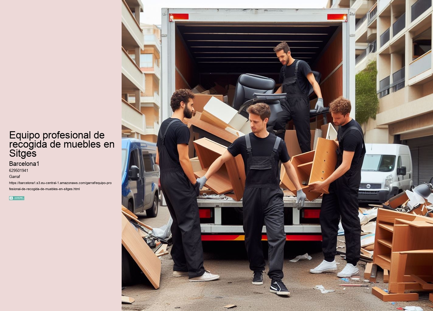 Equipo profesional de recogida de muebles en Sitges